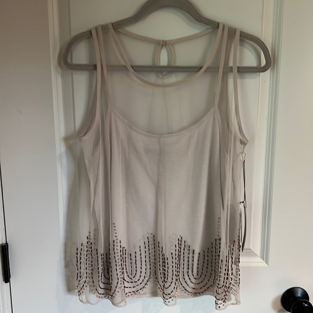 Jennifer Lopez crystal lined tank, size Large